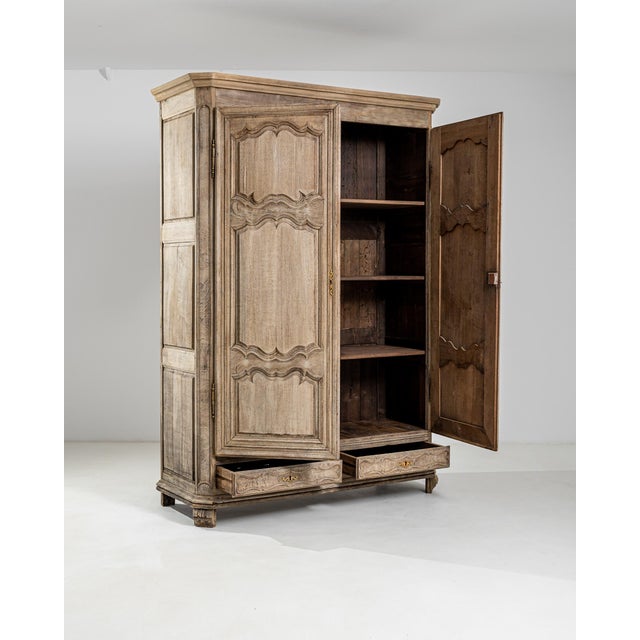18th Century French Provincial Oak Armoire Chairish
