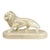 Vintage 12" Hollywood Regency White Luster Porcelain Lion Sculpture For Sale