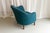 Danish Modern Easy Chair in Teal Blue, 1950s For Sale - Image 4 of 18