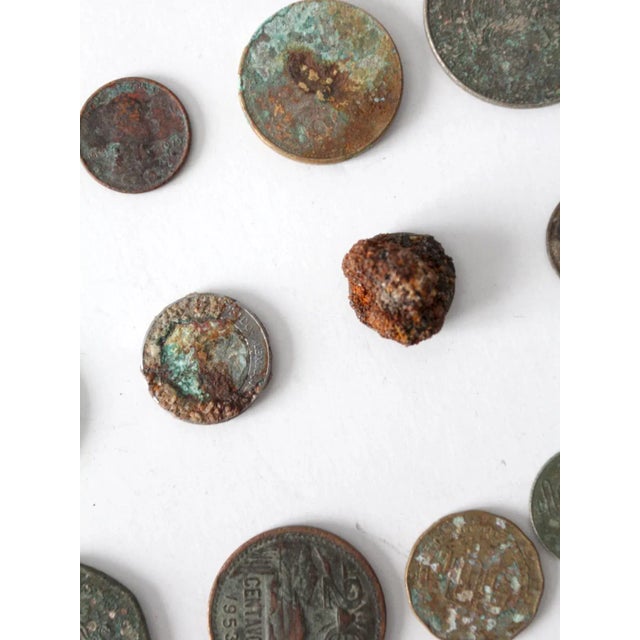 Early 20th Century Vintage Oxidized Coin Collection For Sale - Image 5 of 11