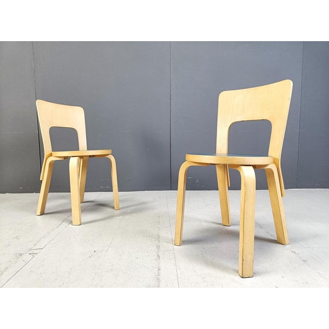 Model 66 Dining Chairs attributed to Alvar Aalto for Artek, 1960s, Set of 5 For Sale - Image 13 of 17