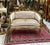 Italian Romantic Italian-Style Damask Sofa – Ivory & Beige Upholstery With Gilded Details For Sale - Image 3 of 3