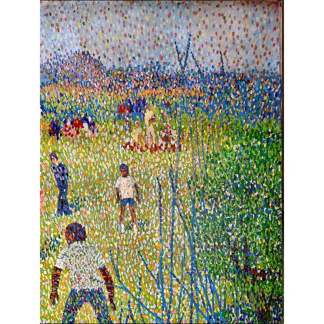 A Hopeful Pointillist Painting After Georges Seurat’s “Sunday Afternoon…” by Brenda Joysmith For Sale - Image 4 of 10
