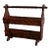 Dark Wood Magazine Holder Mid-Century Modern Vintage For Sale