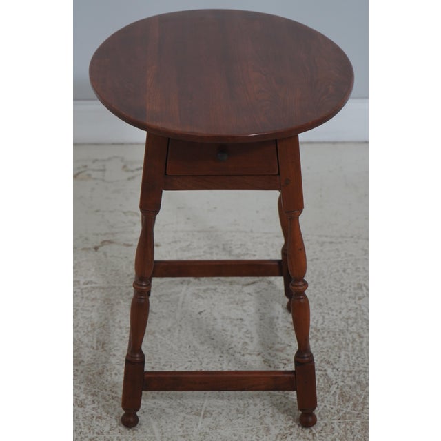 1980s Bob Timberlake Cherry Oval Tavern Side Table For Sale - Image 5 of 16
