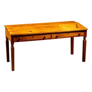 Antique Oak Arts & Crafts Writing Desk For Sale