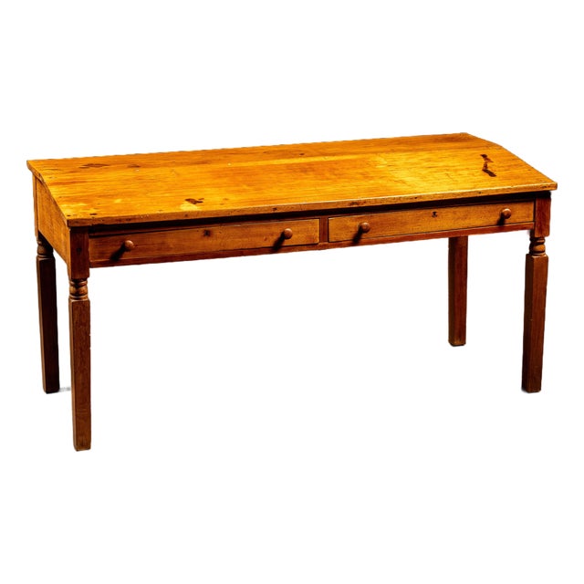 Antique Oak Arts & Crafts Writing Desk For Sale