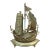 Vintage German Brass Sailing Ship Nightlight | an English Coastal Curiosity For Sale