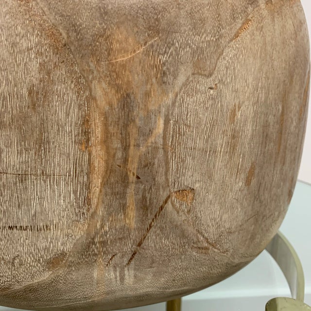 Late Meiji Period Carved Wood Hibachi For Sale - Image 9 of 10