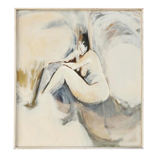 Abstract Figural Painting, 1960s by Marlene Herr Lindquist For Sale