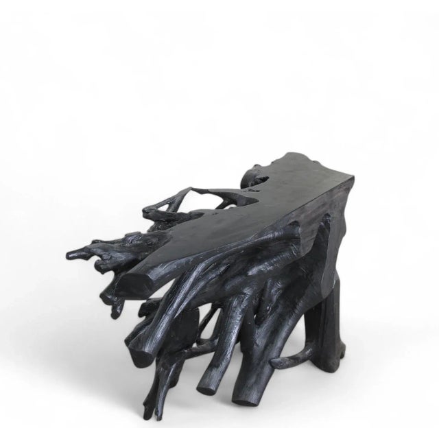 2020s Black Teak Root Console Table For Sale - Image 5 of 7