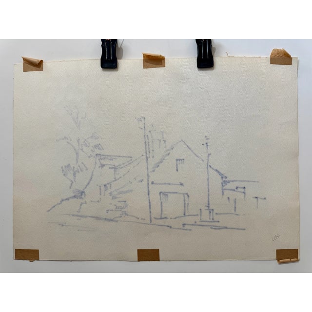 Henry Emil Salloch Original Watercolor on Paper Touches, France. 1972. For Sale In Atlanta - Image 6 of 7