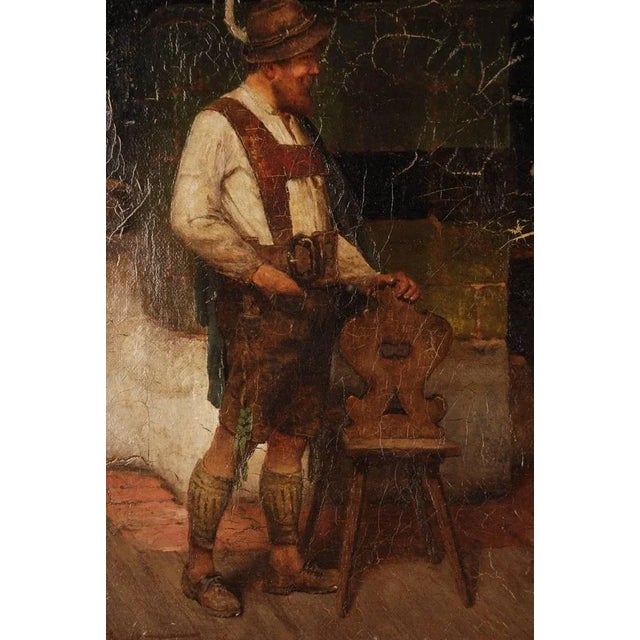Maximilian Wachsmuth, Bavarian Scene, 19th Century, Oil on Canvas, Framed For Sale - Image 4 of 11