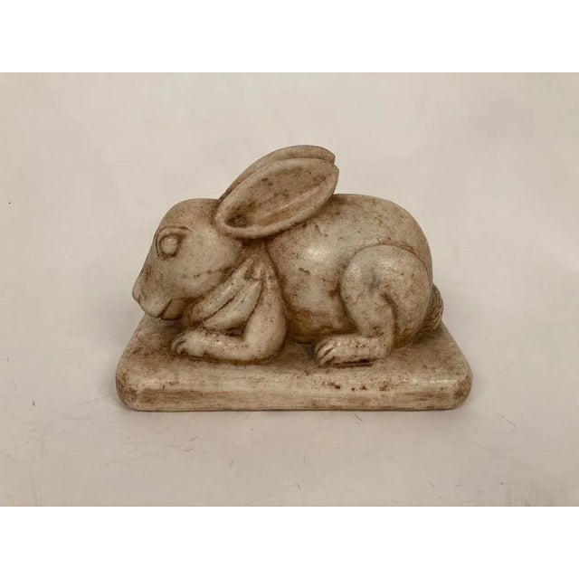 Anglo-Indian Carved Marble Rabbit Figure For Sale - Image 11 of 13