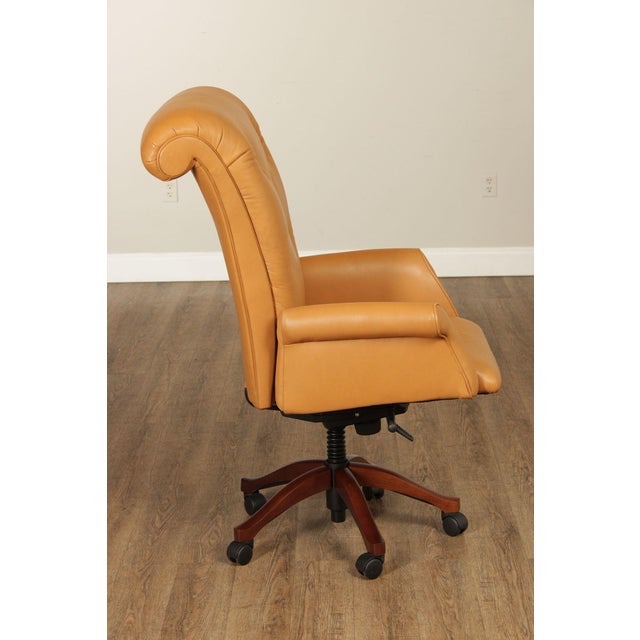 Leathercraft Tufted Leather Executive Office Armchair For Sale - Image 14 of 18