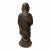 Figurative Chinese Distressed Black Brown Lacquer Wood Standing Monk Lohon Figure For Sale - Image 3 of 6
