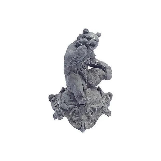 Metal Antique Cast Iron Bear Figurine For Sale - Image 7 of 7