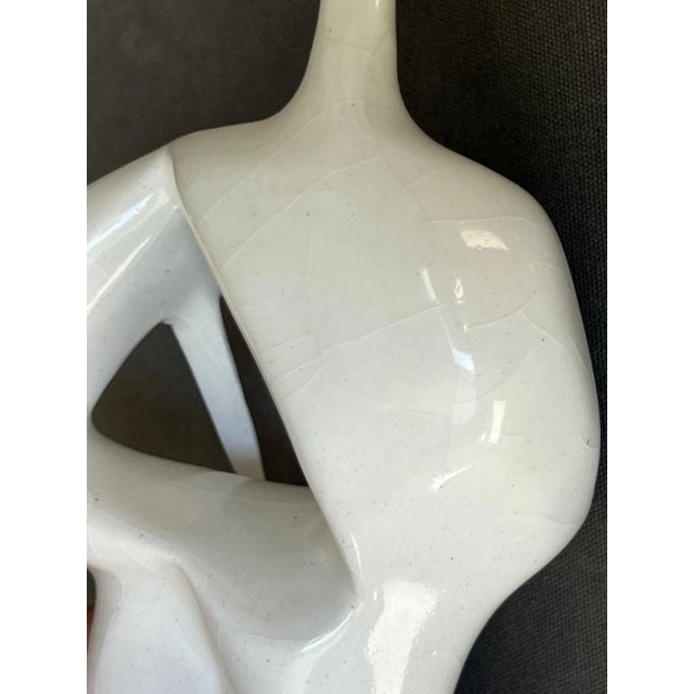 White Elena Laverón, Figurative Sculpture, Glazed Ceramic, 1980s For Sale - Image 8 of 12