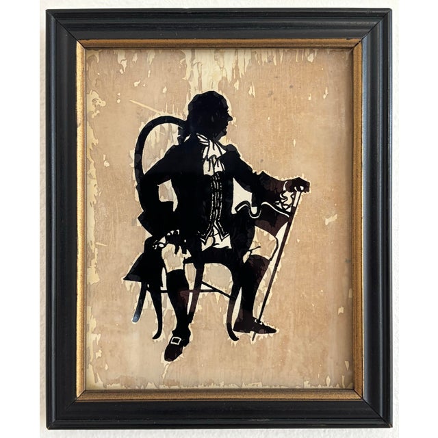 Mid 20th Century Governor Winthrop Silhouette Picture For Sale - Image 4 of 4