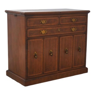 Henredon 18th Century Portfolio Flip Top Bar Cabinet For Sale