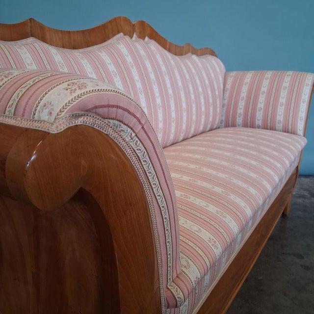 Biedermeier Cherrywood Sofa, 19th Century For Sale - Image 3 of 18