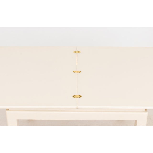 James Mont Style White Painted Dining Table For Sale In New York - Image 6 of 7