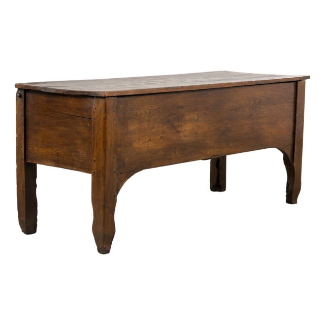 Early 19th Century Country French Provincial Oak Coffer Trunk For Sale