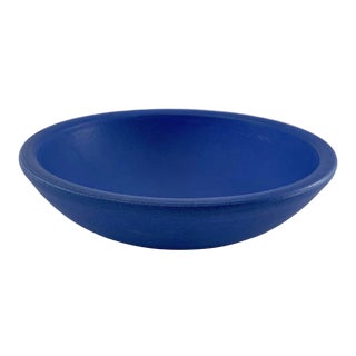 Electric Blue Artisan Ceramic Bowl by Dina No For Sale