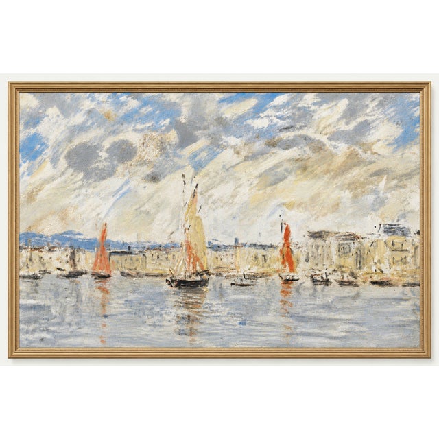 Not Yet Made - Made To Order Honfleur Harbor by Eugène Boudin, Coastal Art Print, 12" X 8" For Sale - Image 5 of 8