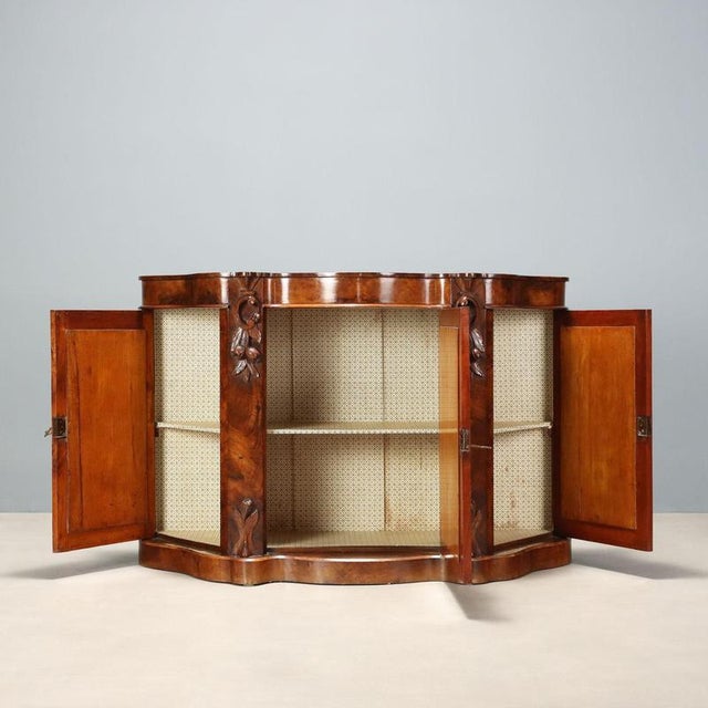 Louis Philippe Credenza in Walnut For Sale - Image 3 of 10