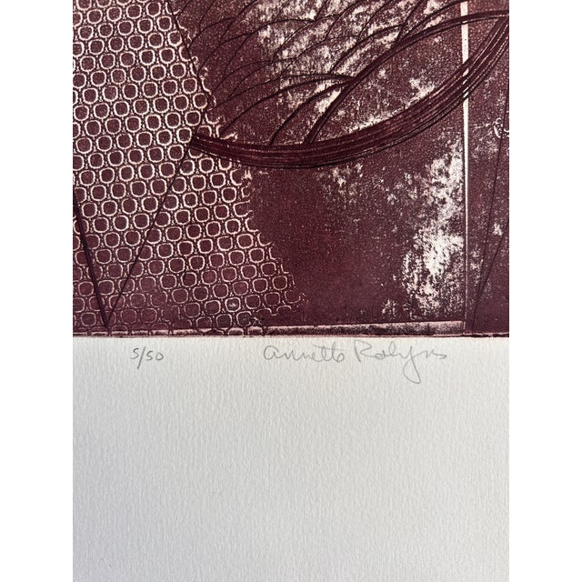 This is a fantastic original limited edition etching and aquatint by listed Belgian-American artist Annette Robyns...
