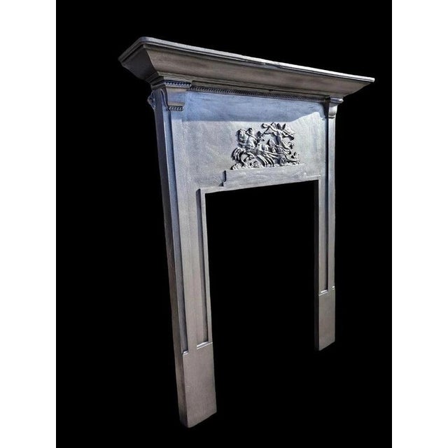 Victorian Edwardian Cast Iron Fireplace Surround for Wood Burner For Sale - Image 10 of 12