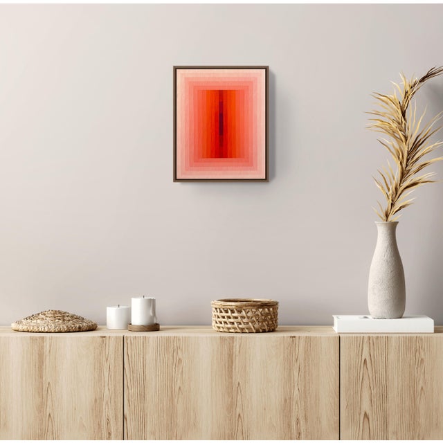 Abstract Contemporary Abstract Acrylic on Board "Light Consideration (Orange Dpp) 2" by Andy Harwood For Sale - Image 3 of 5