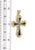 This is a lovely pendant, crafted from 18k yellow and white gold with a textured finish, it features fancy 2 tier Cross...