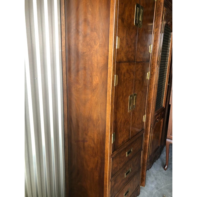 Drexel Heritage “Dynasty” Campaign Style Wardrobe Armoire Chairish