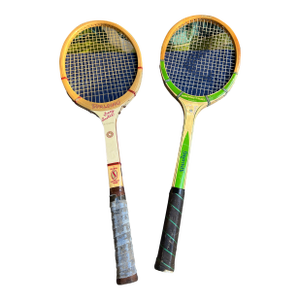 Vintage Pair of Wooden Spalding Tennis Rackets