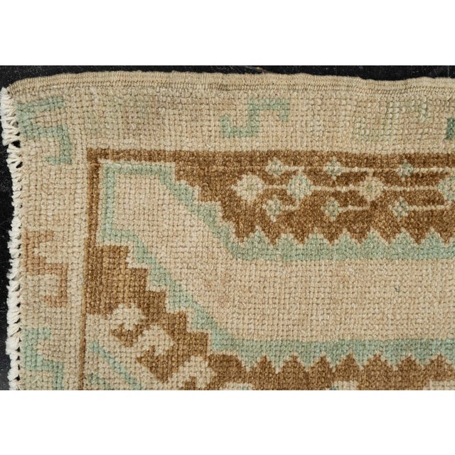 Early 21st Century Turkish Mini Rug Oriental Hand Knotted Vintage Rug 1'7" x 3' #21037 For Sale - Image 5 of 8