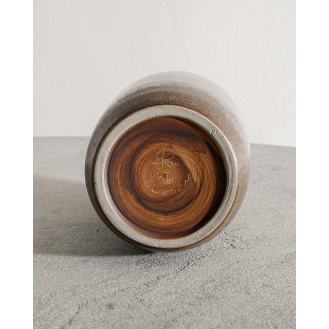 Mid-Century Swedish Stoneware Ceramic Vase by Carl-Harry Stålhane, 1950s For Sale - Image 4 of 5