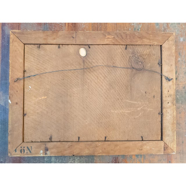 19th Century American Victorian Stenciled Lemon Gold Frame With Family Photo For Sale - Image 10 of 10