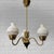 Vintage Scandinavian Chandelier in Brass and Glass, 1940s For Sale - Image 11 of 11