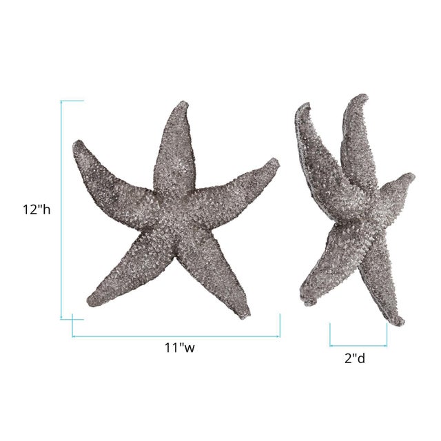 Plastic Deep Pewter Starfish - small For Sale - Image 7 of 7
