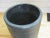 Mid-Century Modern Zanesville Pottery Model #4012 Matte Black Ribbed Cylinder Vase 1940s For Sale - Image 3 of 8
