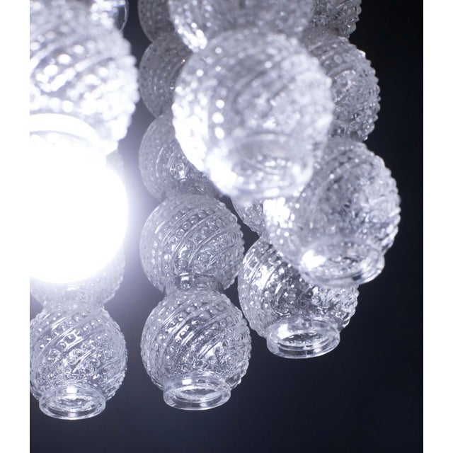 Metal Vintage Murano Glass Chandelier, 1970 For Sale - Image 7 of 11