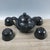 Late 19th Century Late 19th Century Carved Faux Horn Dragon Teapot Set With Four Cups - 5 pcs with Box For Sale - Image 5 of 11