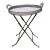 Brass, Copper and Iron Folding Galleried Tray Table For Sale