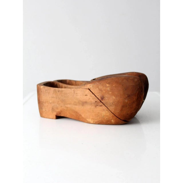 Antique Primitive Wooden Clogs For Sale - Image 12 of 12