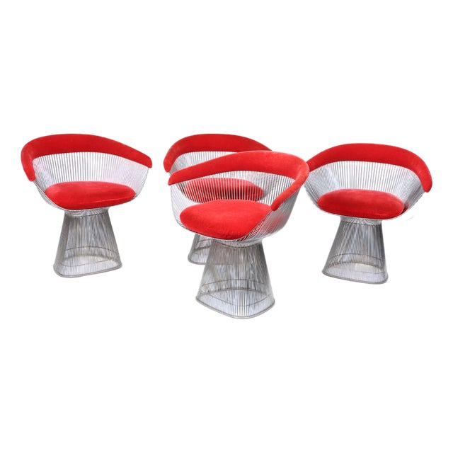 Vintage Dining Chairs by Warren Platner for Knoll, 1980, Set of 4 For Sale