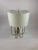 Late 20th Century Oversized Brass Sculptural Loop Table Lamp With Shade For Sale - Image 10 of 11