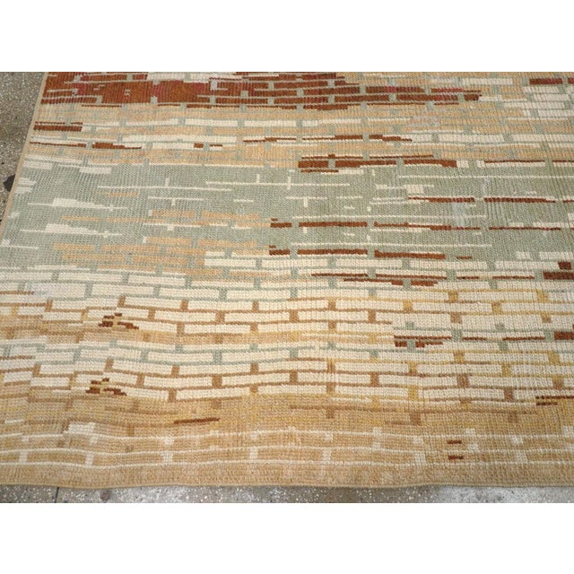 Mid 20th Century Galerie Shabab Collection Mid-20th Century Handmade French Art Deco Small Room Size Carpet For Sale - Image 5 of 8
