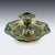 Antique latet-19th Century French import candlestick holder, crafted in silver gilt and decorated with vibrant champlevé...
